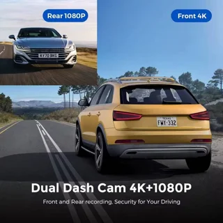 دوربین فیلمبرداری ثبت وقایع خودرو مدل 4K Ultra HD WiFi به همراه دوربین عقب 101898057